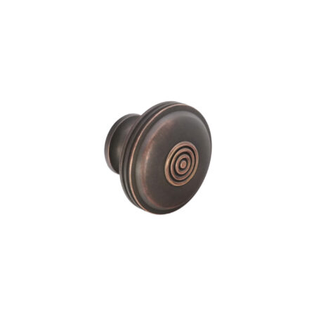 Spira Brass Brass Bloxwich Large 40mm Cupboard Knob Aged Bronze Cabinet Hardware - Image 2