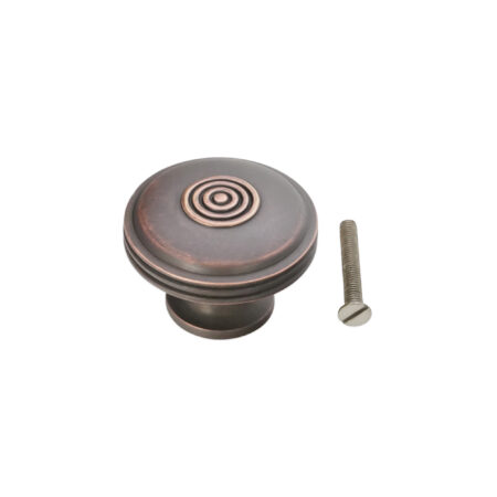 Spira Brass Brass Bloxwich Large 40mm Cupboard Knob Aged Bronze Cabinet Hardware - Image 4