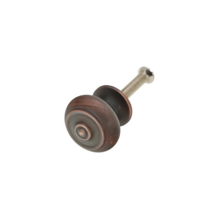 Spira Brass Brass Bloxwich Small 30mm Cupboard Knob Aged Bronze Cabinet Hardware