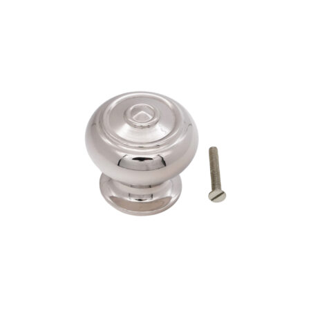 Spira Brass Polished Nickel Bloxwich Small 30mm Cupboard Knob Cabinet Hardware - Image 4