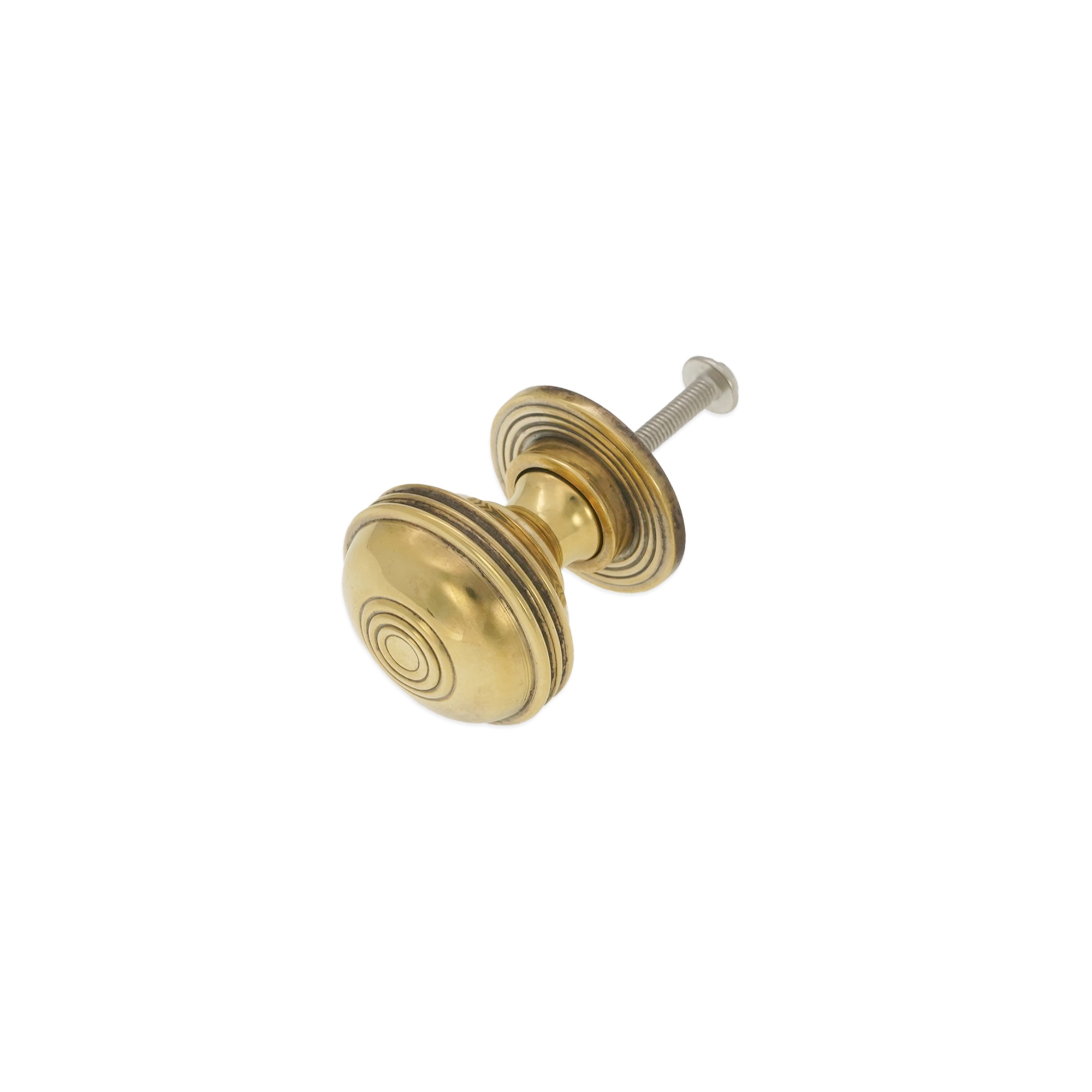 SB2306AB_1.jpg Spira Brass Brass Preston Small 32mm Cupboard Knob Aged Cabinet Hardware - Antique Brass - Image 1