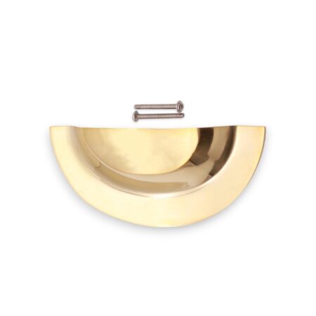 Spira Brass Polished Brass Slim Cup Handle Large Unlacquered Door Hardware - Polished Brass Unlacquered - Image 4