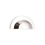 Spira Brass Polished Nickel Slim Cup Handle Large Door Hardware