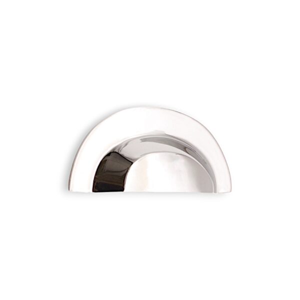 Spira Brass Polished Nickel Slim Cup Handle Large Door Hardware