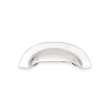 Spira Brass Polished Nickel Slim Cup Handle Large Door Hardware - Image 2