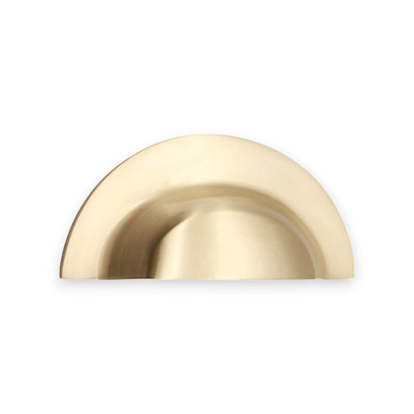 Spira Brass Satin Brass Slim Cup Handle Large Door Hardware