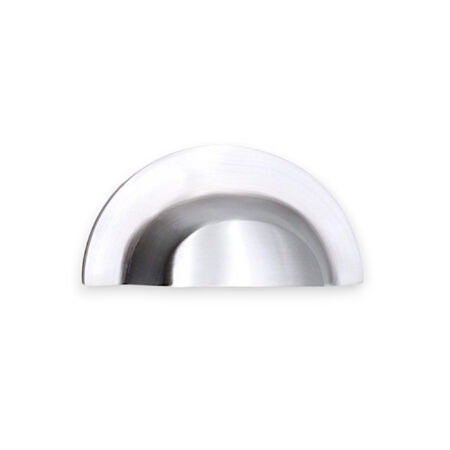 Spira Brass Satin Chrome Slim Cup Handle Large Door Hardware