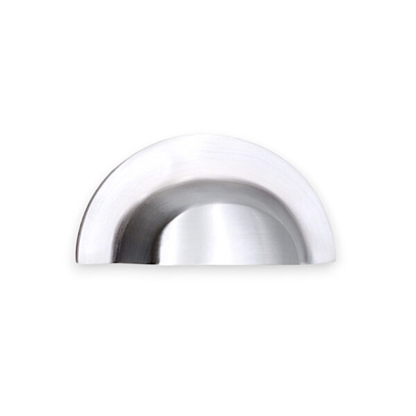 Spira Brass Satin Chrome Slim Cup Handle Large Door Hardware