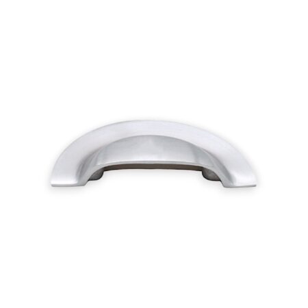Spira Brass Satin Chrome Slim Cup Handle Large Door Hardware - Image 2