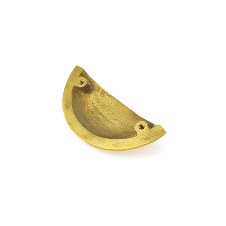 Spira Brass Polished Brass Slim Cup Handle Small Unlacquered Door Hardware - Polished Brass Unlacquered - Image 4
