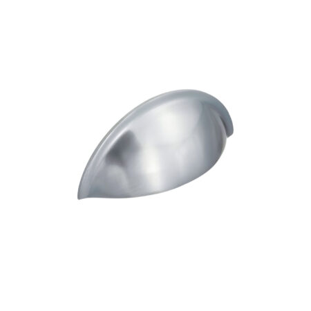 Spira Brass Satin Chrome Slim Cup Handle Small Door Hardware