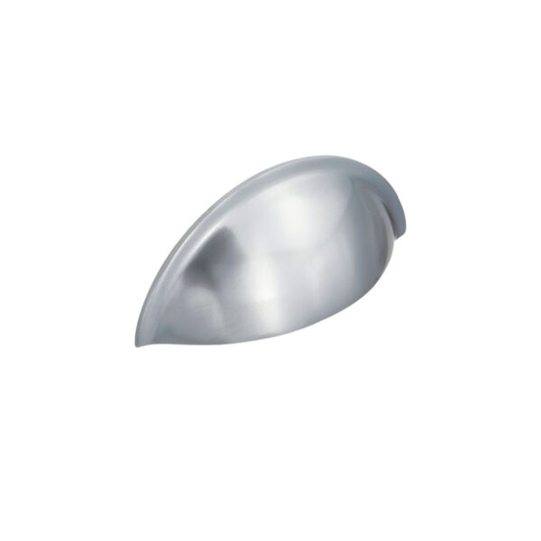 Spira Brass Satin Chrome Slim Cup Handle Small Door Hardware