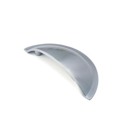Spira Brass Satin Chrome Slim Cup Handle Small Door Hardware - Image 3