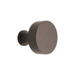 Spira Brass Brass Round Cupboard Knob Gunmetal Grey Cabinet Hardware - Gun Metal Grey