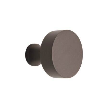 Spira Brass Brass Round Cupboard Knob Gunmetal Grey Cabinet Hardware - Gun Metal Grey