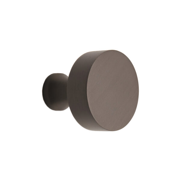 Spira Brass Brass Round Cupboard Knob Gunmetal Grey Cabinet Hardware - Gun Metal Grey