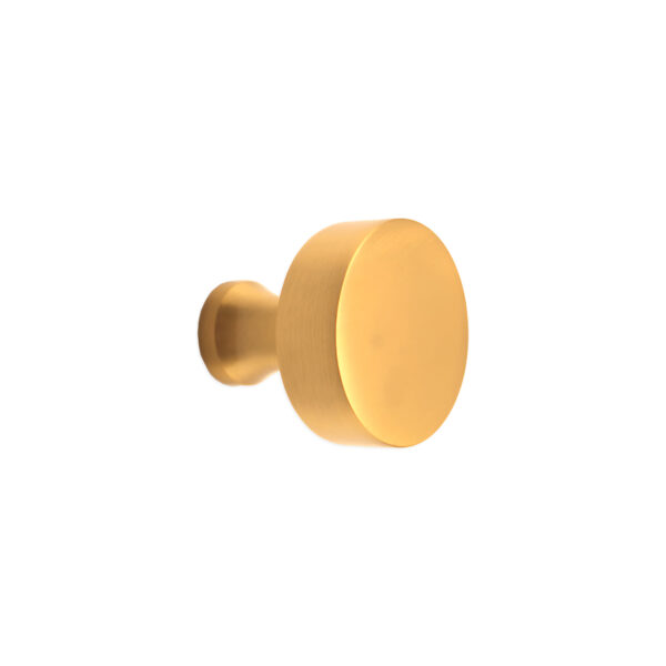 Spira Brass Satin Brass Round Cupboard Knob Cabinet Hardware