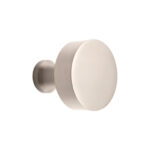 Spira Brass Brass Round Cupboard Knob Satin Silver Cabinet Hardware - Stainless Steel