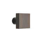 Spira Brass Brass Square Cupboard Knob Gunmetal Grey Cabinet Hardware - Gun Metal Grey