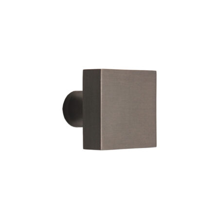 Spira Brass Brass Square Cupboard Knob Gunmetal Grey Cabinet Hardware - Gun Metal Grey