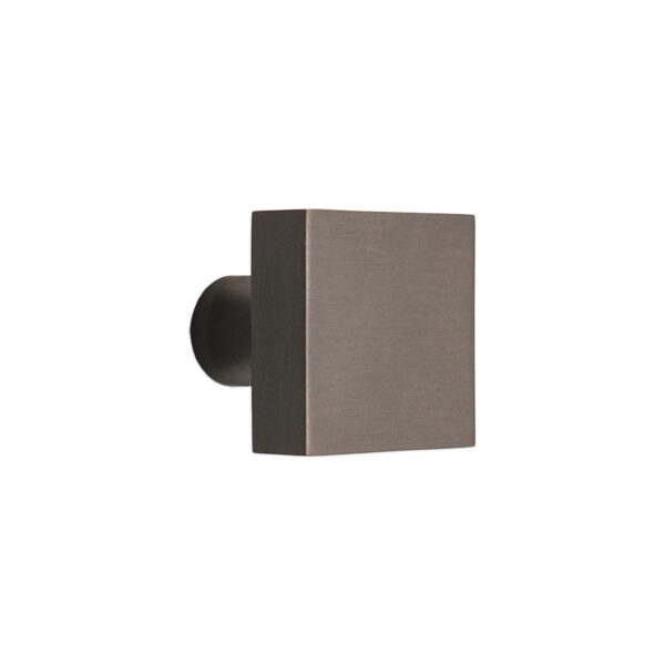 Spira Brass Brass Square Cupboard Knob Gunmetal Grey Cabinet Hardware - Gun Metal Grey