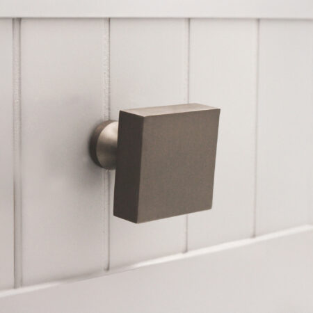 Spira Brass Brass Square Cupboard Knob Gunmetal Grey Cabinet Hardware - Gun Metal Grey - Image 2