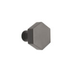 Spira Brass Brass Hexagonal Cupboard Knob Gunmetal Grey Cabinet Hardware - Gun Metal Grey