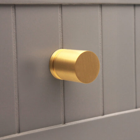 Cylinder Cupboard Pull Satin Brass - Image 2