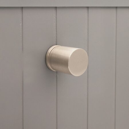 Cylinder Cupboard Pull Satin Silver - Image 2