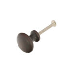 Spira Brass Mushroom 25mm Cupboard Knob Aged Bronze Cabinet Hardware