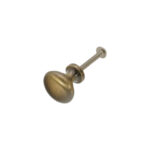 Spira Brass Antique Brass Mushroom 25mm Cupboard Knob Cabinet Hardware