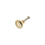 Spira Brass Mushroom 25mm Cupboard Knob Polished Unlacquered Cabinet Hardware - Polished Brass Unlacquered