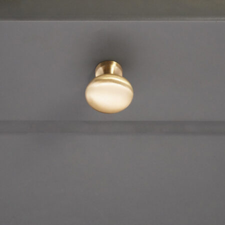 Spira Brass Satin Brass Mushroom 25mm Cupboard Knob Cabinet Hardware - Image 3
