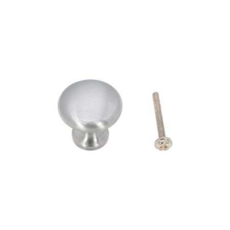 Spira Brass Satin Chrome Mushroom 25mm Cupboard Knob Cabinet Hardware - Image 4