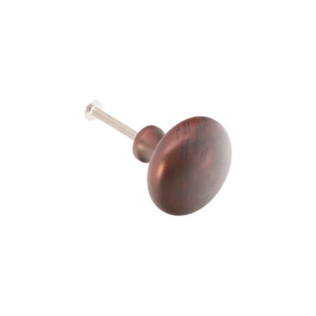 Spira Brass Mushroom 38mm Cupboard Knob Aged Bronze Cabinet Hardware