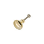 Spira Brass Mushroom 38mm Cupboard Knob Polished Unlacquered Cabinet Hardware - Polished Brass Unlacquered