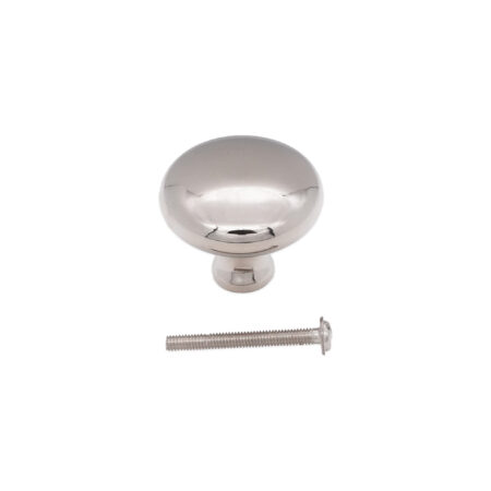 Spira Brass Polished Nickel Mushroom 38mm Cupboard Knob Cabinet Hardware - Image 4