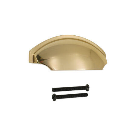 Spira Brass Polished Brass Tulip Cup Drawer Pull Door Hardware - Image 4