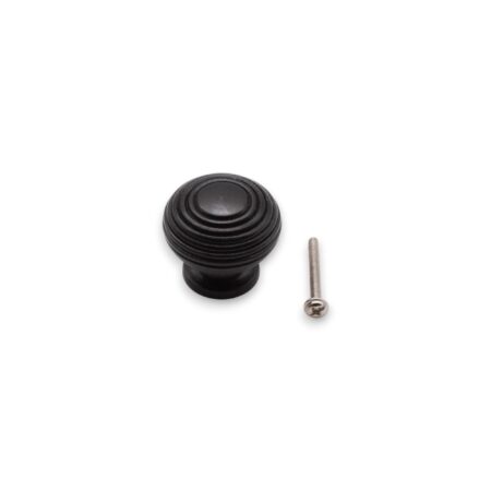 Spira Brass Ebonised Beehive Large Cupboard Knob Cabinet Hardware - Image 4