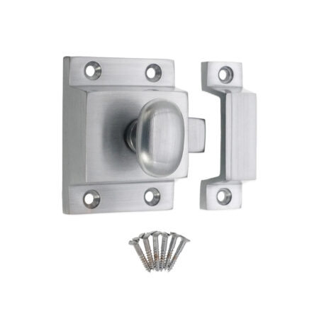 Cupboard Catch Satin Chrome - Image 4