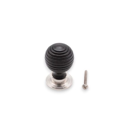 Spira Brass Polished Nickel Ebonised Preston Large Cupboard Knob Cabinet Hardware - Image 4