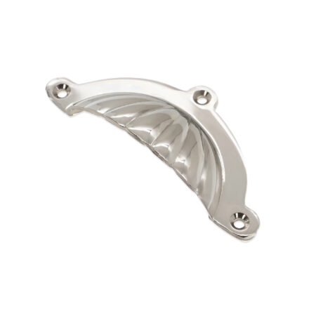 Spira Brass Shell Cup Pull Polished Nickel - Image 2