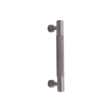 Spira Brass Brass Knurled Bar Handles Medium Gunmetal Grey Door Hardware - Gun Metal Grey