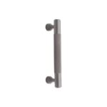 Spira Brass Brass Knurled Bar Handles Large Gunmetal Grey Door Hardware - Gun Metal Grey