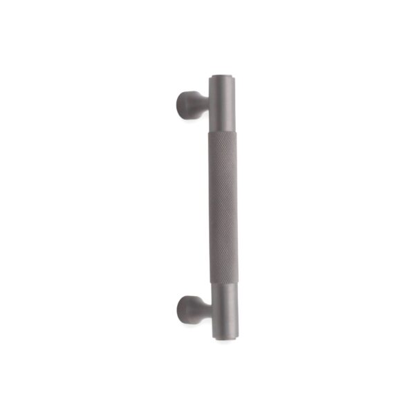 Spira Brass Brass Knurled Bar Handles Large Gunmetal Grey Door Hardware - Gun Metal Grey