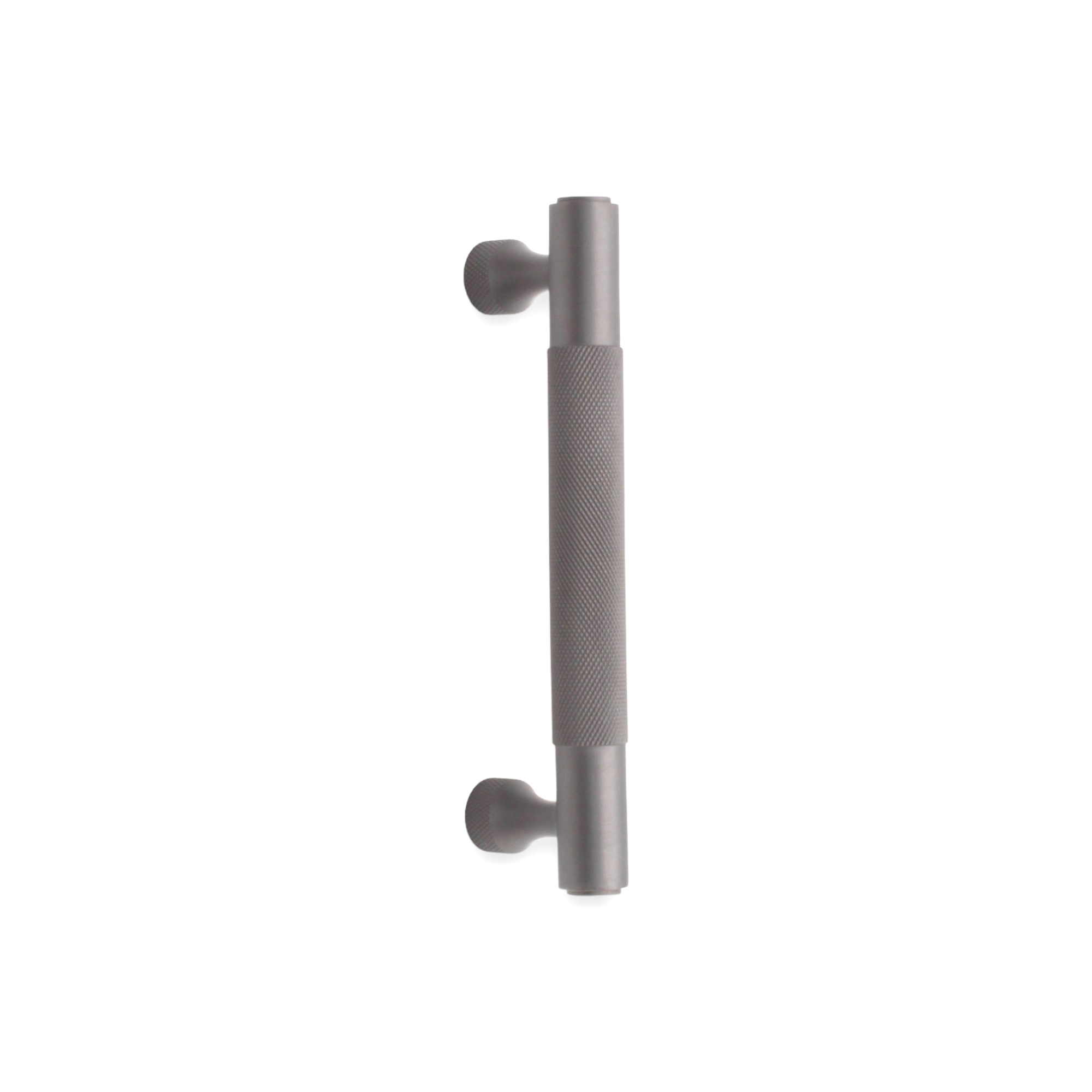 SB2415GG_1.jpg Spira Brass Brass Knurled Bar Handles Large Gunmetal Grey Door Hardware - Gun Metal Grey - Image 1