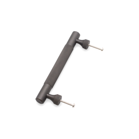 Spira Brass Brass Knurled Bar Handles Large Gunmetal Grey Door Hardware - Gun Metal Grey - Image 4