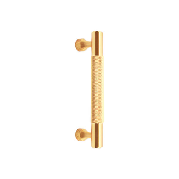 Spira Brass Satin Brass Knurled Bar Handles Large Door Hardware
