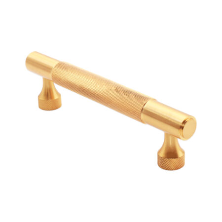 Spira Brass Satin Brass Knurled Bar Handles Large Door Hardware - Image 2