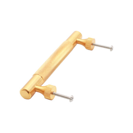 Spira Brass Satin Brass Knurled Bar Handles Large Door Hardware - Image 4